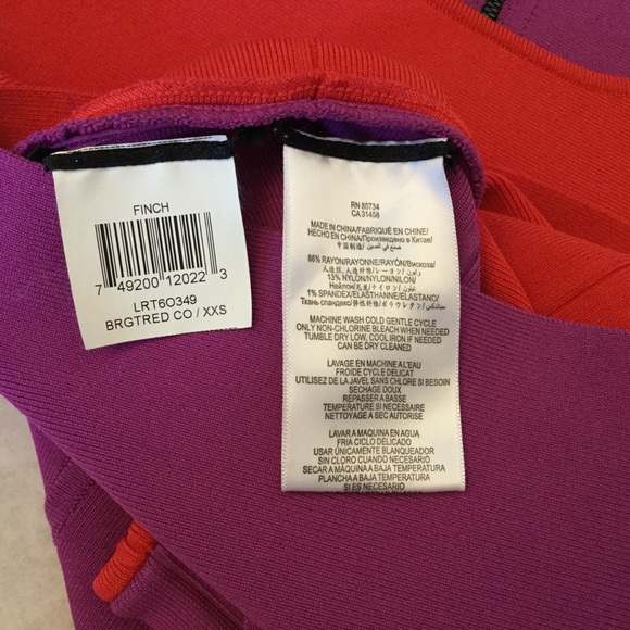 BCBGMaxAzria Finch Short Colorblock Bandage Dress - Picture 7 of 8